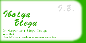 ibolya blegu business card